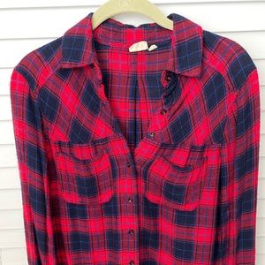 Ace Delivery Long Sleeve Plaid Button-Down Shirt